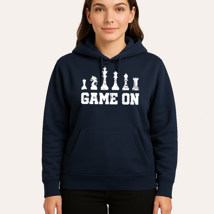 Chess Themed Chess Players With Chess Pieces Game On Hoodie