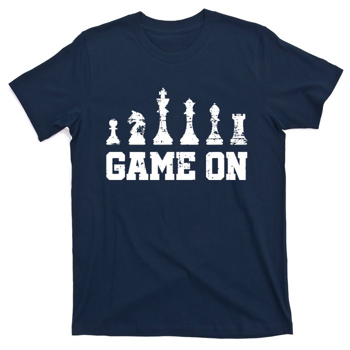 Chess Themed Chess Players With Chess Pieces Game On T-Shirt