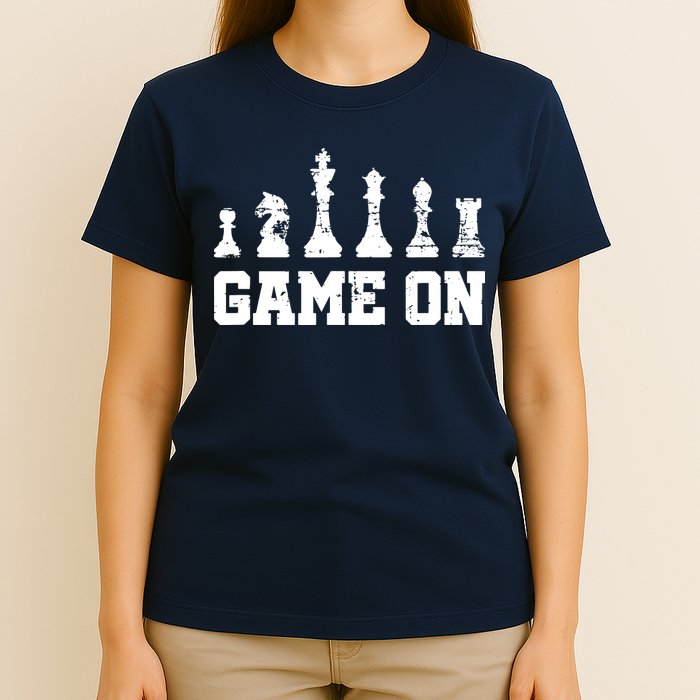 Chess Themed Chess Players With Chess Pieces Game On T-Shirt