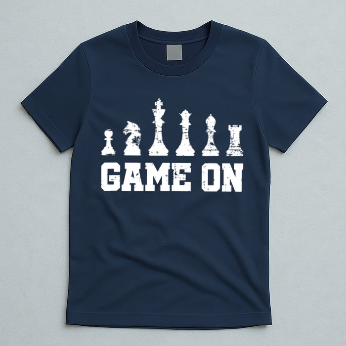 Chess Themed Chess Players With Chess Pieces Game On T-Shirt