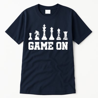Chess Themed Chess Players With Chess Pieces Game On Tall T-Shirt