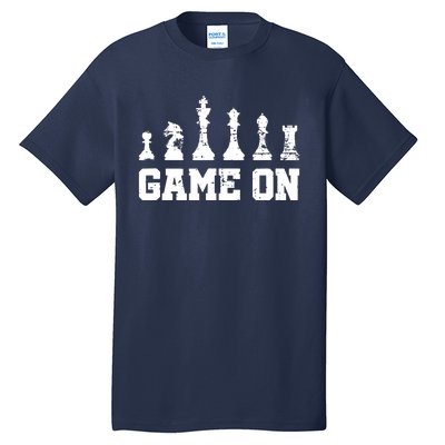 Chess Themed Chess Players With Chess Pieces Game On Tall T-Shirt