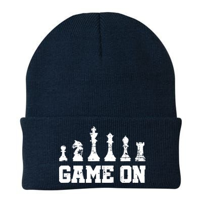 Chess Themed Chess Players With Chess Pieces Game On Beanie