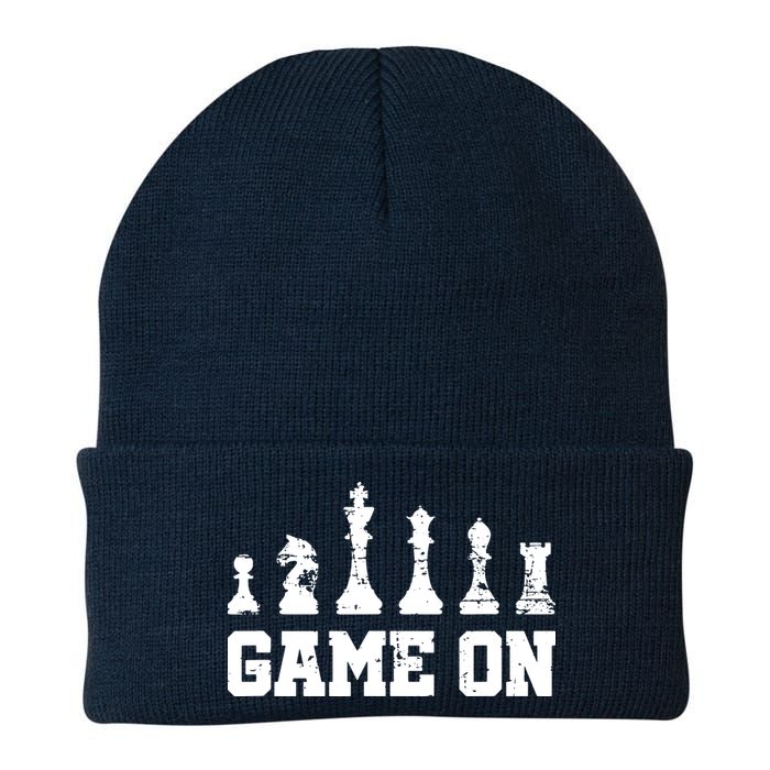 Chess Themed Chess Players With Chess Pieces Game On Beanie