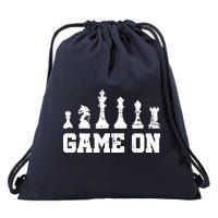 Chess Themed Chess Players With Chess Pieces Game On Drawstring Bag