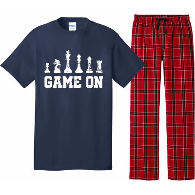 Chess Themed Chess Players With Chess Pieces Game On Pajama Set