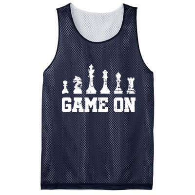Chess Themed Chess Players With Chess Pieces Game On Mesh Reversible Basketball Jersey Tank