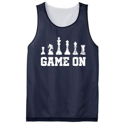 Chess Themed Chess Players With Chess Pieces Game On Mesh Reversible Basketball Jersey Tank