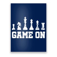 Chess Themed Chess Players With Chess Pieces Game On Poster