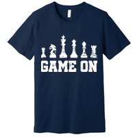 Chess Themed Chess Players With Chess Pieces Game On Premium T-Shirt