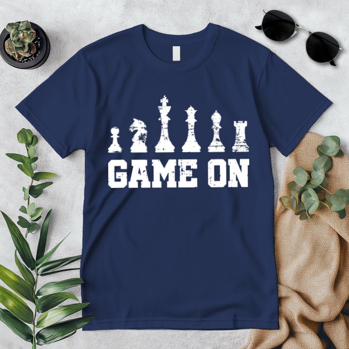 Chess Themed Chess Players With Chess Pieces Game On Premium T-Shirt