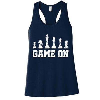 Chess Themed Chess Players With Chess Pieces Game On Womens Tank Top