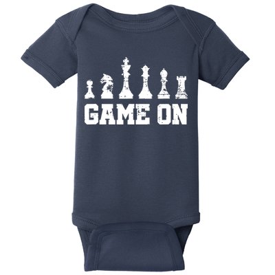 Chess Themed Chess Players With Chess Pieces Game On Baby Bodysuit