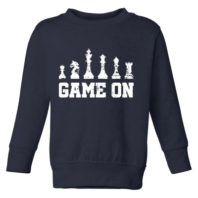 Chess Themed Chess Players With Chess Pieces Game On Toddler Sweatshirt