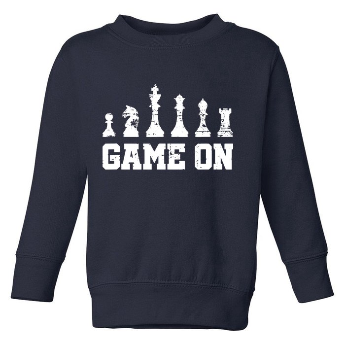 Chess Themed Chess Players With Chess Pieces Game On Toddler Sweatshirt