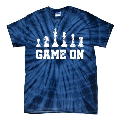 Chess Themed Chess Players With Chess Pieces Game On Tie-Dye T-Shirt