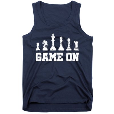 Chess Themed Chess Players With Chess Pieces Game On Tank Top