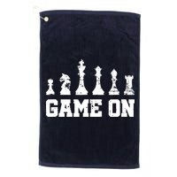 Chess Themed Chess Players With Chess Pieces Game On Golf Towel