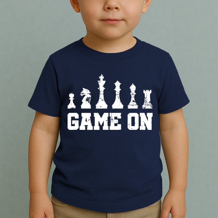 Chess Themed Chess Players With Chess Pieces Game On Toddler T-Shirt