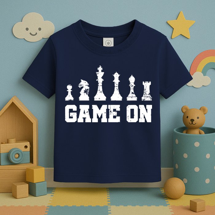 Chess Themed Chess Players With Chess Pieces Game On Toddler T-Shirt