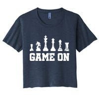 Chess Themed Chess Players With Chess Pieces Game On Crop Top