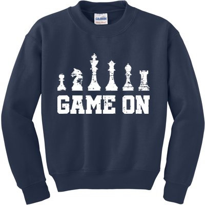 Chess Themed Chess Players With Chess Pieces Game On Kids Sweatshirt