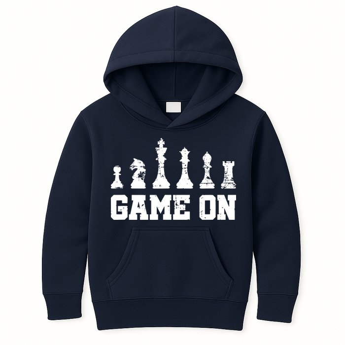 Chess Themed Chess Players With Chess Pieces Game On Kids Hoodie