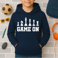 Chess Themed Chess Players With Chess Pieces Game On Kids Hoodie