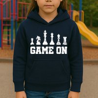 Chess Themed Chess Players With Chess Pieces Game On Kids Hoodie
