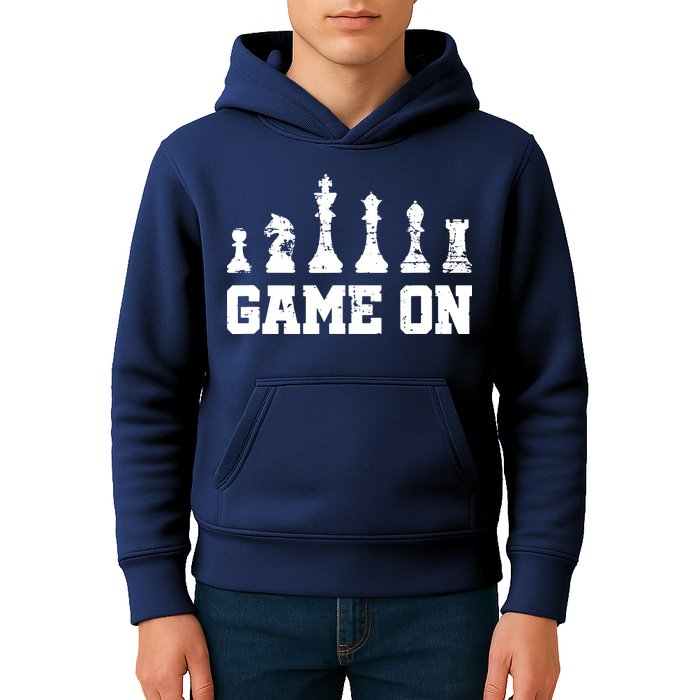 Chess Themed Chess Players With Chess Pieces Game On Kids Hoodie