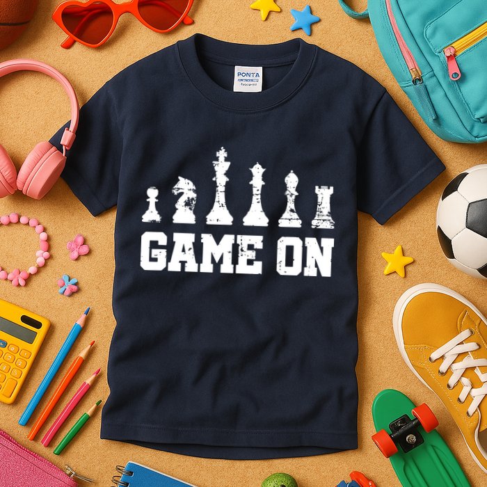 Chess Themed Chess Players With Chess Pieces Game On Kids T-Shirt