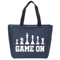 Chess Themed Chess Players With Chess Pieces Game On Zip Tote Bag