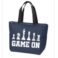 Chess Themed Chess Players With Chess Pieces Game On Zip Tote Bag