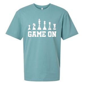 Chess Themed Chess Players With Chess Pieces Game On Sueded Cloud Jersey T-Shirt