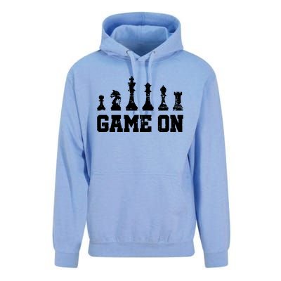 Chess Themed Chess Players With Chess Pieces Game On Unisex Surf Hoodie