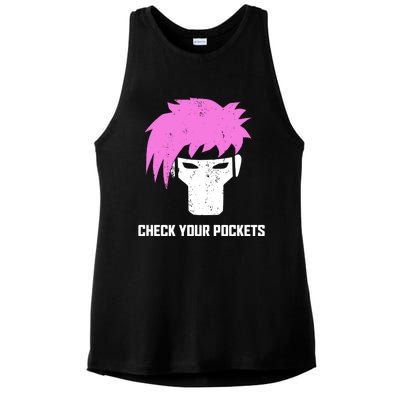 Channing Tatum Check Your Pockets Ladies PosiCharge Tri-Blend Wicking Tank