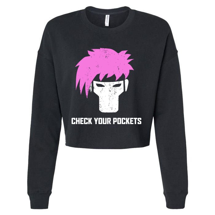 Channing Tatum Check Your Pockets Cropped Pullover Crew