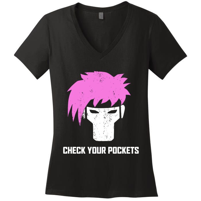 Channing Tatum Check Your Pockets Women's V-Neck T-Shirt