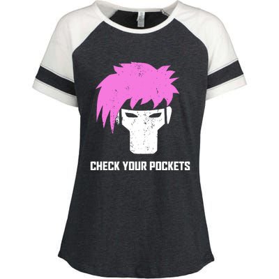 Channing Tatum Check Your Pockets Enza Ladies Jersey Colorblock Tee