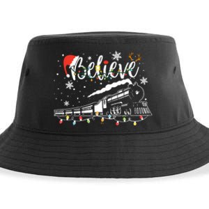 Christmas Train Christmas Believe Xmas Santa Sustainable Bucket Hat