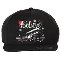 Christmas Train Christmas Believe Xmas Santa Wool Snapback Cap