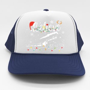 Christmas Train Christmas Believe Xmas Santa Trucker Hat