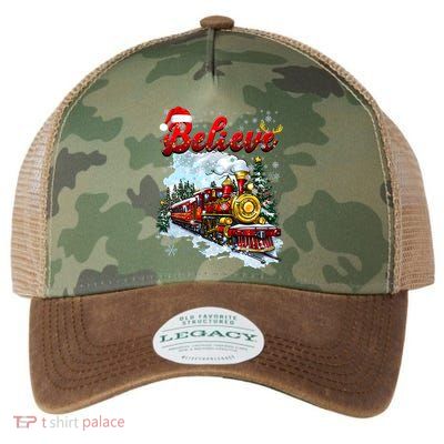 Christmas Train Christmas Believe Xmas Santa Legacy Tie Dye Trucker Hat