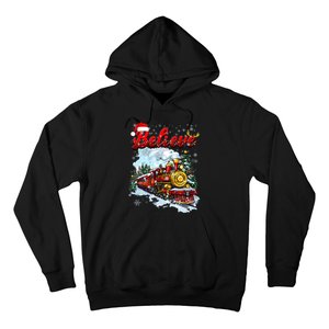 Christmas Train Christmas Believe Xmas Santa Hoodie