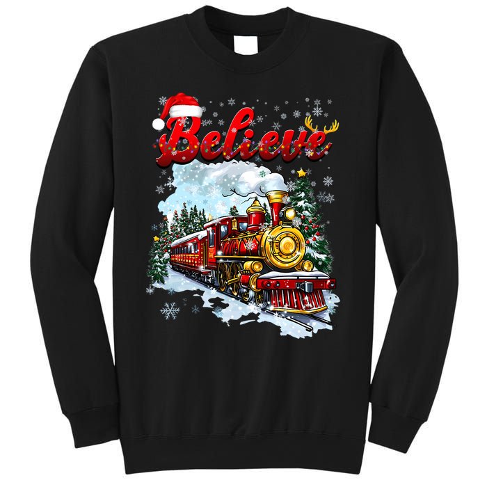 Christmas Train Christmas Believe Xmas Santa Sweatshirt