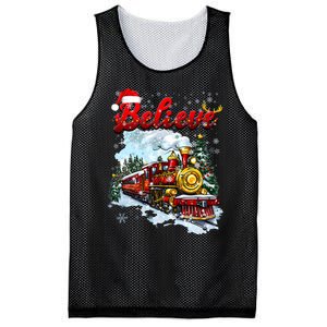 Christmas Train Christmas Believe Xmas Santa Mesh Reversible Basketball Jersey Tank