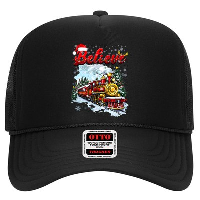 Christmas Train Christmas Believe Xmas Santa Trucker Hat