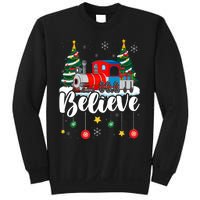 Christmas Train Christmas Believe Xmas Santa Sweatshirt