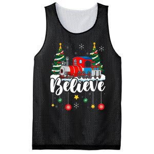 Christmas Train Christmas Believe Xmas Santa Mesh Reversible Basketball Jersey Tank