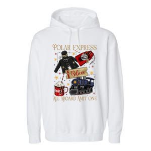 Christmas Train Christmas Believe Xmas Santa Garment-Dyed Fleece Hoodie